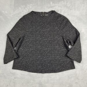 W5 Women's Sweater Top Gray 3/4 Sleeve Size M Medium Made in USA
